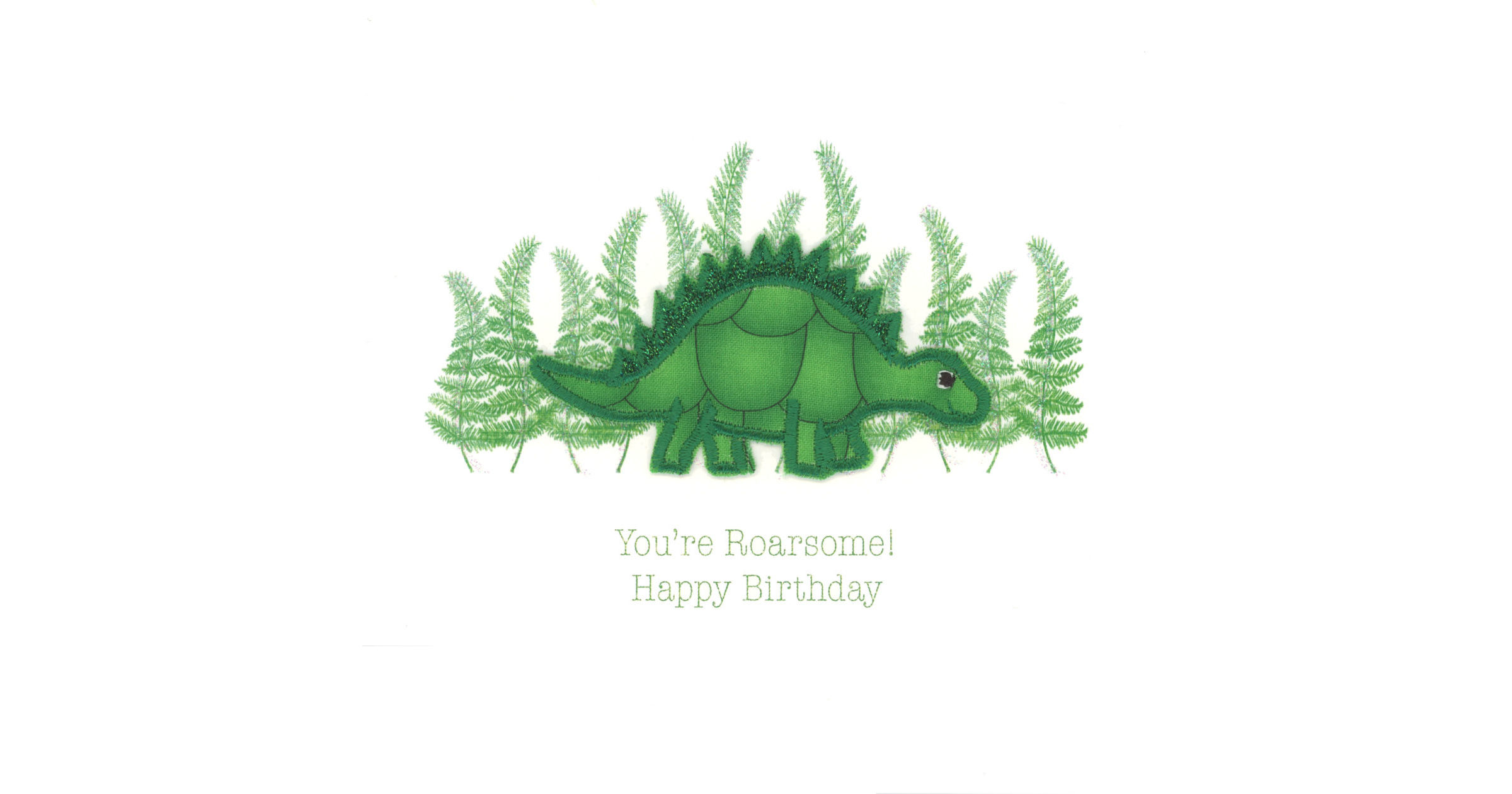 Embroidered Dinosaur You’re Roarsome Card